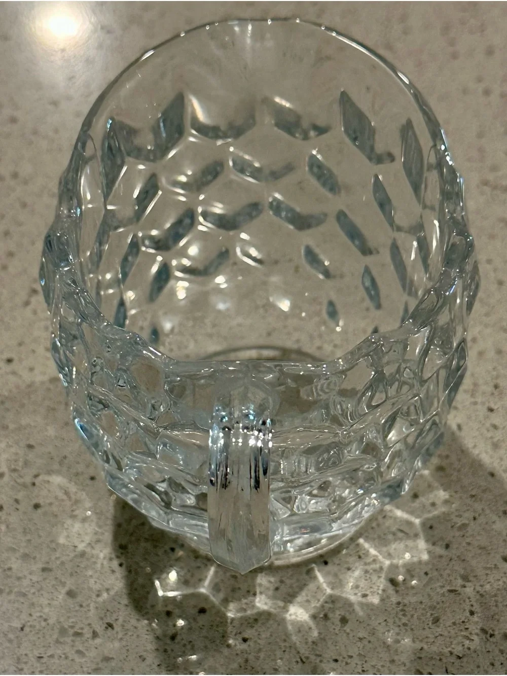 Clear Textured Glass creamer pitcher - Elegant Home Dining Serving